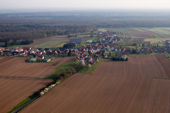 Schleithal dans le département Bas Rhin, France hors des airs