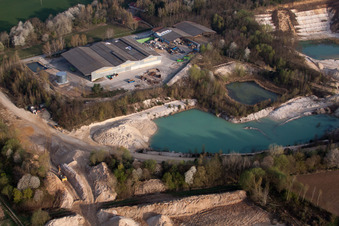 Vue oblique de Riedseltz dans le département Bas Rhin, France