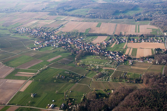Vue oblique de Cleebourg dans le département Bas Rhin, France