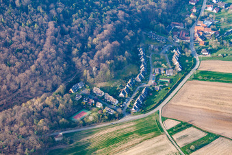 Vue aérienne de Complexe de maisons de vacances Les Chataigners Pffafenbronn à Lembach dans le département Bas Rhin, France