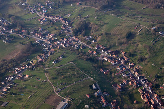 Enregistrement par drone de Langensoultzbach dans le département Bas Rhin, France