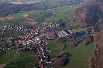 Oberbronn dans le département Bas Rhin, France vue du ciel