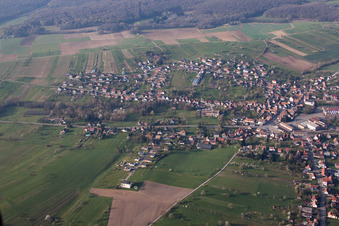 Enregistrement par drone de Oberbronn dans le département Bas Rhin, France