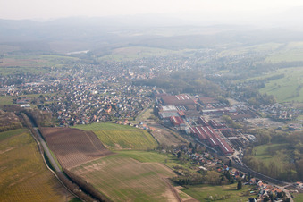 Vue oblique de Reichshoffen dans le département Bas Rhin, France