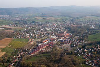 Reichshoffen dans le département Bas Rhin, France d'en haut