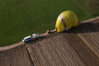 Gunstett dans le département Bas Rhin, France vue du ciel