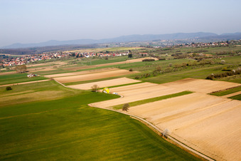 Image drone de Gunstett dans le département Bas Rhin, France