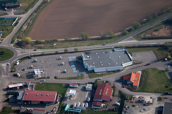 Reimerswiller dans le département Bas Rhin, France depuis l'avion