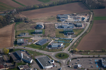Vue d'oiseau de Reimerswiller dans le département Bas Rhin, France