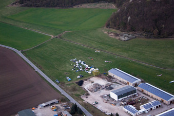 Vue aérienne de UL-Platz à Westhausen dans le département Thuringe, Allemagne