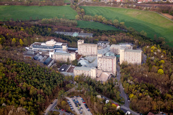 Photographie aérienne de Terrain de l'hôpital Clinique neurologique Bad Neustadt an der Saale à le quartier Herschfeld in Bad Neustadt an der Saale dans le département Bavière, Allemagne