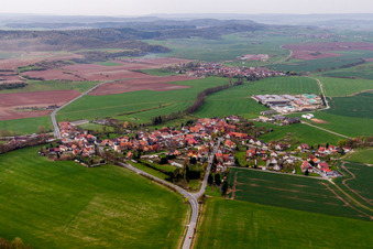 Vue aérienne de Quartier Simmershausen in Römhild dans le département Thuringe, Allemagne