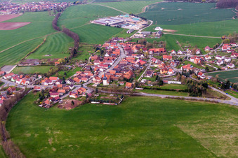 Vue aérienne de Quartier Simmershausen in Römhild dans le département Thuringe, Allemagne