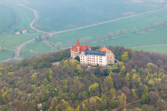 Vue aérienne de Château Heldburg à Heldburg dans le département Thuringe, Allemagne