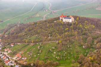 Vue aérienne de Château Heldburg à Heldburg dans le département Thuringe, Allemagne