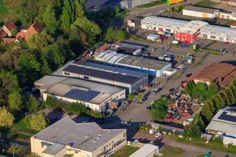 Vue aérienne de Zeich Metallbau GmbH à le quartier Minderslachen in Kandel dans le département Rhénanie-Palatinat, Allemagne