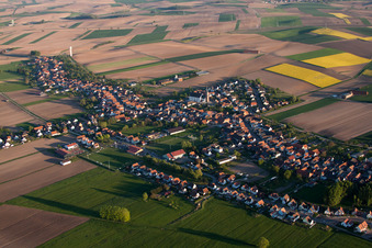 Schleithal dans le département Bas Rhin, France vue du ciel