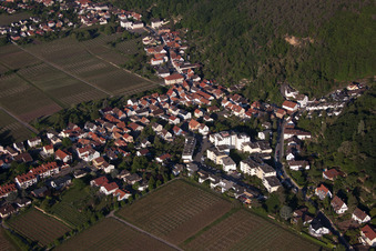 Vue aérienne de Vue sur le village à le quartier Haardt in Neustadt an der Weinstraße dans le département Rhénanie-Palatinat, Allemagne