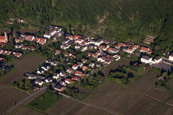 Vue aérienne de Probstgasse à le quartier Haardt in Neustadt an der Weinstraße dans le département Rhénanie-Palatinat, Allemagne