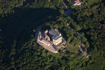 Château de Hambach. Chantier de construction du nouveau restaurant (1832). à le quartier Diedesfeld in Neustadt an der Weinstraße dans le département Rhénanie-Palatinat, Allemagne depuis l'avion