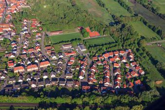 Vue aérienne de Les brouteurs nocturnes de l'est à Winden dans le département Rhénanie-Palatinat, Allemagne