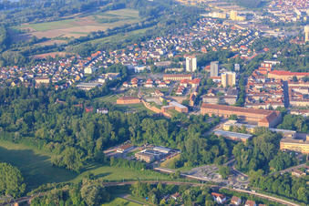 Vue oblique de Parc municipal de Fronte Lamotte à Germersheim dans le département Rhénanie-Palatinat, Allemagne