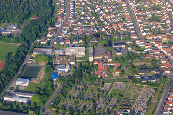 Vue aérienne de IGS Rülzheim à Rülzheim dans le département Rhénanie-Palatinat, Allemagne