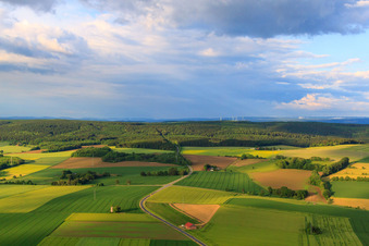 Vue aérienne de Modexer Warte à Brakel dans le département Rhénanie du Nord-Westphalie, Allemagne