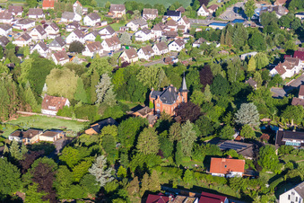 Vue aérienne de Maison de retraite Parkschlösschen à Boffzen dans le département Basse-Saxe, Allemagne