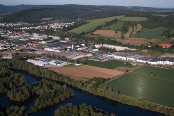 Vue aérienne de Beverungen dans le département Rhénanie du Nord-Westphalie, Allemagne