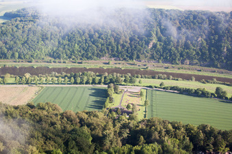 Vue oblique de Quartier Herstelle in Beverungen dans le département Rhénanie du Nord-Westphalie, Allemagne