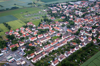 Vue aérienne de Oberndorf à Schweinfurt dans le département Bavière, Allemagne