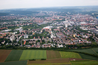 Photographie aérienne de Oberndorf à Schweinfurt dans le département Bavière, Allemagne