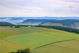 Vue aérienne de Peu avant le Ramsthal à Ramsthal dans le département Bavière, Allemagne