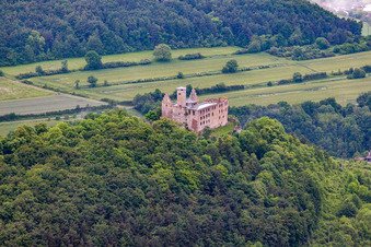 Vue aérienne de Trimbourg à le quartier Trimberg in Elfershausen dans le département Bavière, Allemagne