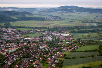 Vue aérienne de Zone industrielle et implantation d'entreprises de Thulbafeld à Hammelburg dans le département Bavière, Allemagne