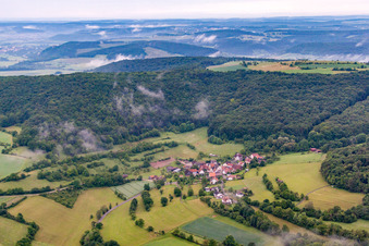 Vue aérienne de Quartier Morlesau in Hammelburg dans le département Bavière, Allemagne