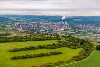 Vue aérienne de Aérodrome de Purzel à Karlstadt am Main dans le département Bavière, Allemagne
