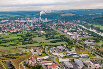 Photographie aérienne de Karlstadt à Karlstadt am Main dans le département Bavière, Allemagne