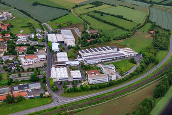 Vue aérienne de MIWE Michael Wenz GmbH à Arnstein dans le département Bavière, Allemagne