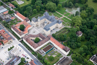 Vue aérienne de Château - Hôpital orthopédique à Werneck dans le département Bavière, Allemagne