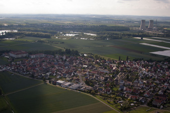 Quartier Heidenfeld in Röthlein dans le département Bavière, Allemagne depuis l'avion