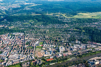 Vue oblique de Quartier Zellerau in Würzburg dans le département Bavière, Allemagne