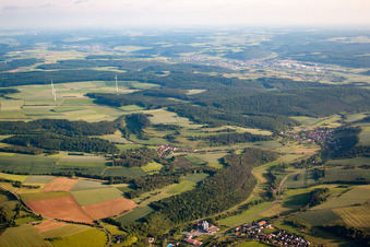 Quartier Unteraltertheim in Altertheim dans le département Bavière, Allemagne d'en haut