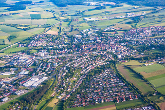 Vue aérienne de Buchen dans le département Bade-Wurtemberg, Allemagne