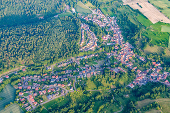 Vue aérienne de Du nord à le quartier Waldwimmersbach in Lobbach dans le département Bade-Wurtemberg, Allemagne