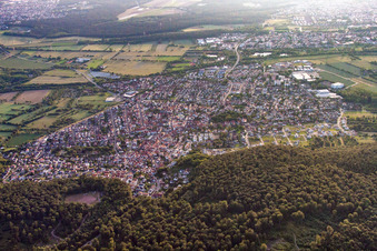 Vue aérienne de Nußloch dans le département Bade-Wurtemberg, Allemagne