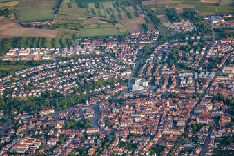 Vue aérienne de Vieille ville à Wiesloch dans le département Bade-Wurtemberg, Allemagne
