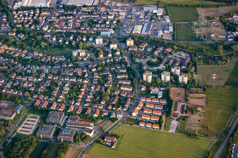 Vue aérienne de Kurpfalzstr à Wiesloch dans le département Bade-Wurtemberg, Allemagne