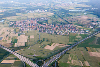 Vue oblique de Quartier Rot in St. Leon-Rot dans le département Bade-Wurtemberg, Allemagne